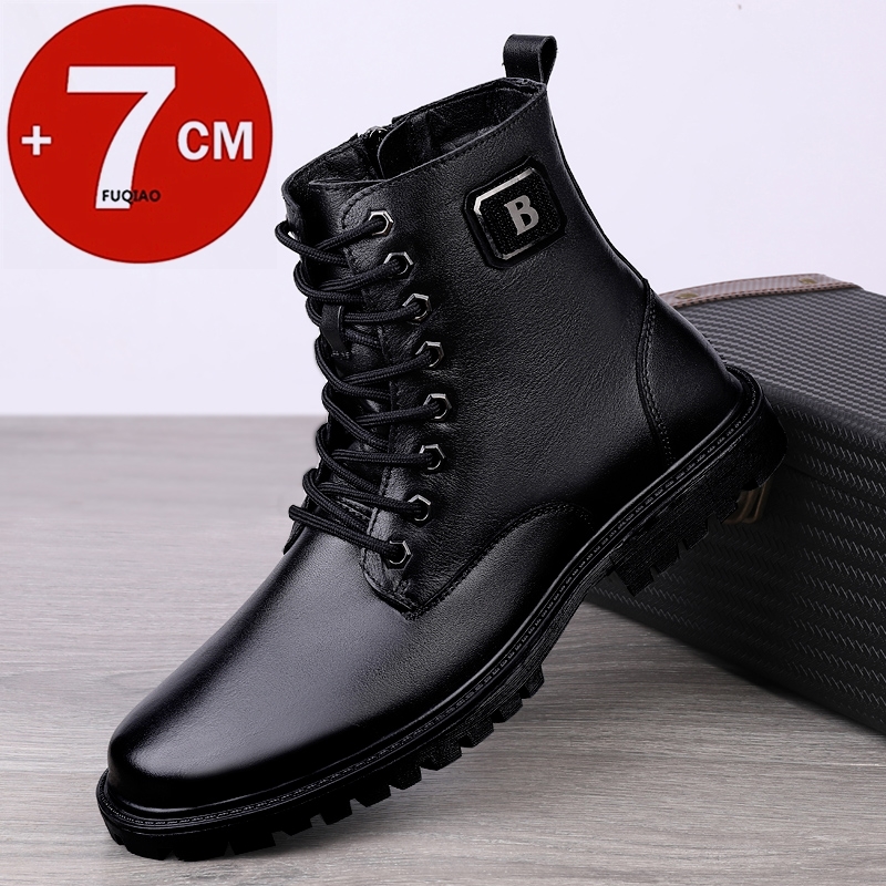 Men Shoes Marks - الرجال جلد طبيعي مصعد الأحذية الشتاء