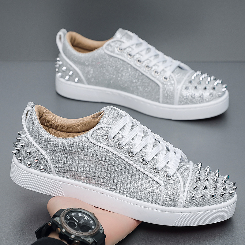 Men Shoes Dior - أحذية رياضية فضية جديدة أنيقة للرجال