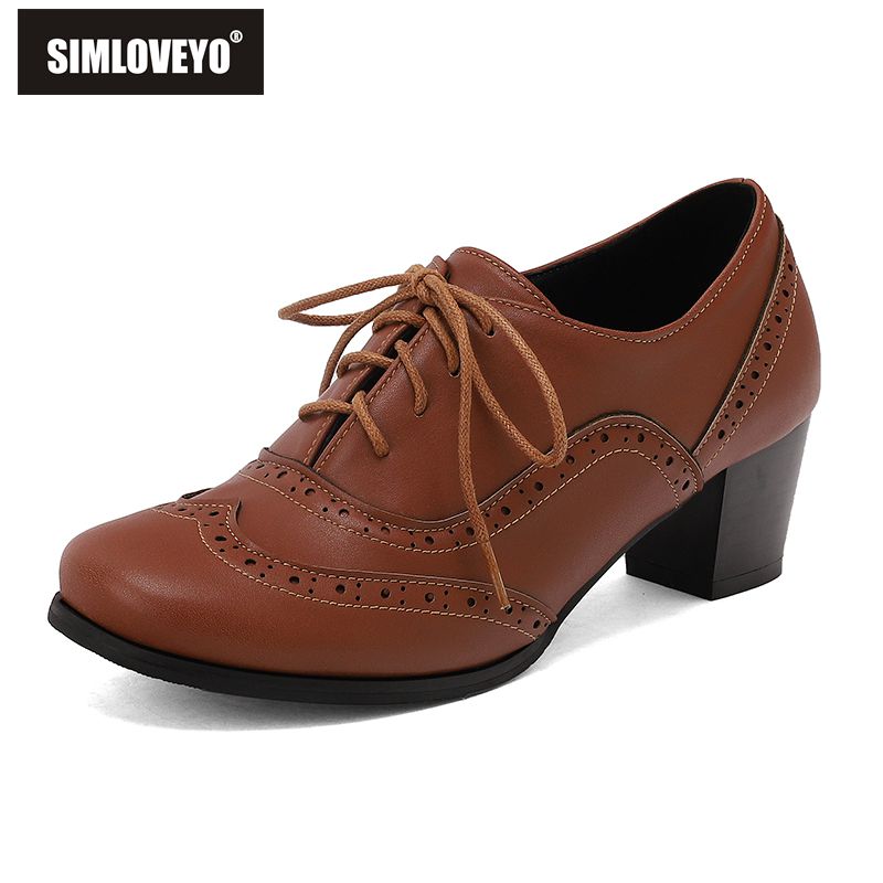 Men'S Shoes Size 43 In Us - SIMLOVEYO جديد براون النساء مضخات جولة