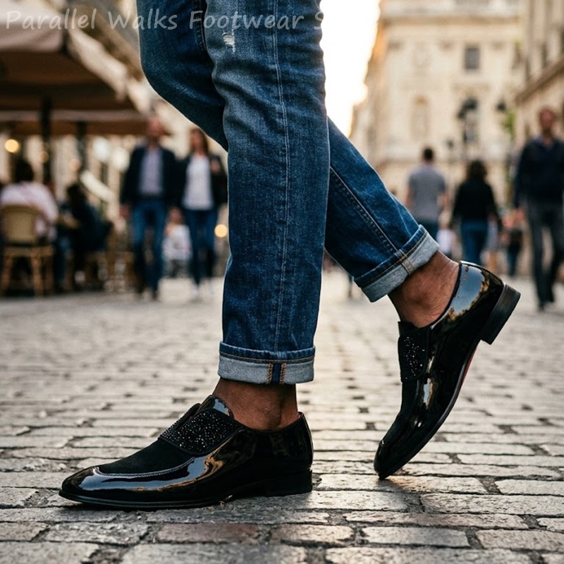 أحذية رجالية سوداء لامعة من ال - مراجعة Men'S Shoes Smart وسعره