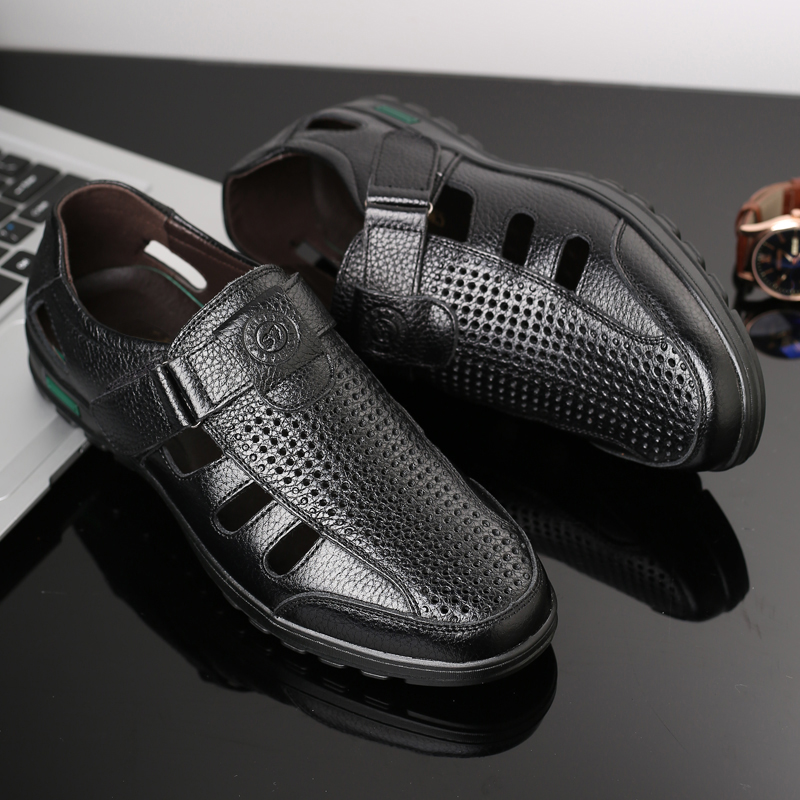 صنادل رجالية من الجلد الطبيعي  - مراجعة Men Shoes Eu To Us وسعره