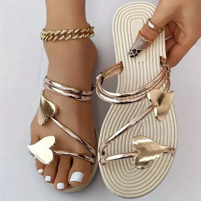 أنيقة المرأة القلب صندل مسطح ا - مراجعة Men'S Shoes Size 43 In Us وسعره